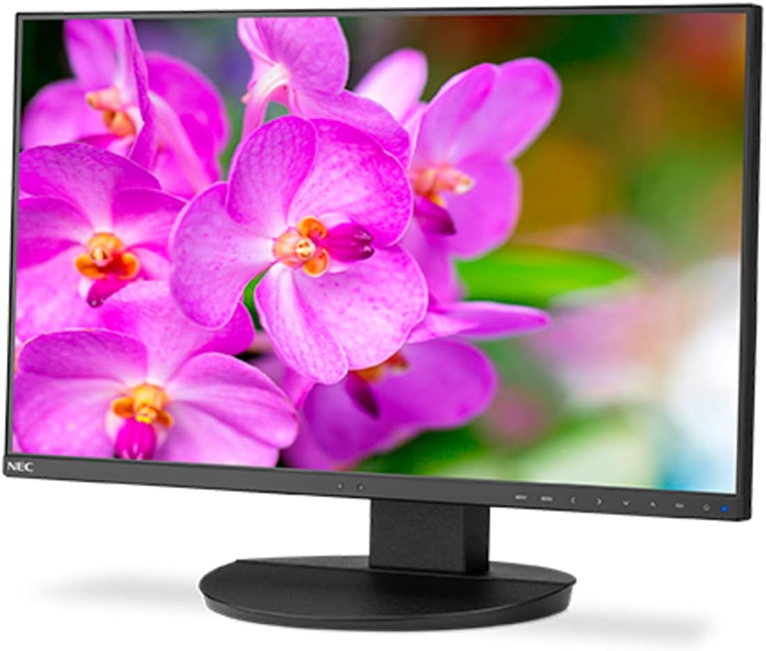 NEC EA241F-BK 24 Full HD Business-Class Widescreen Desktop Monitor with Ultra-Narrow Bezel