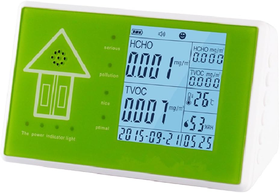 Umootek Indoor/Outdoor Air Quality Monitor,Testing TVOC Formaldehyde PM2.5/PM10 Temperature Humidity,Professional Multifunctional 24-Hour Real-time Monitor with Rechargeable Battery