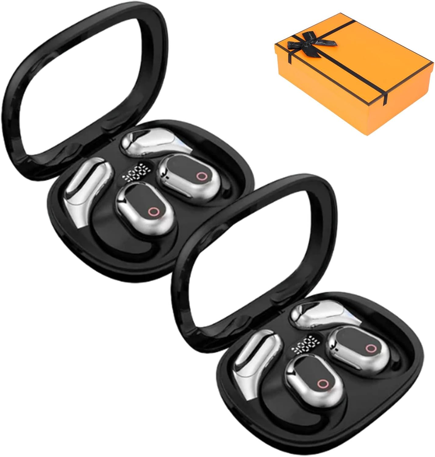 Openair Max Ai Headphones Translator, Open Air Earbuds, Multi-Language Smart Translation Bluetooth Headset, Translation Wireless Bluetooth Earphones (Translation Version-Black2)