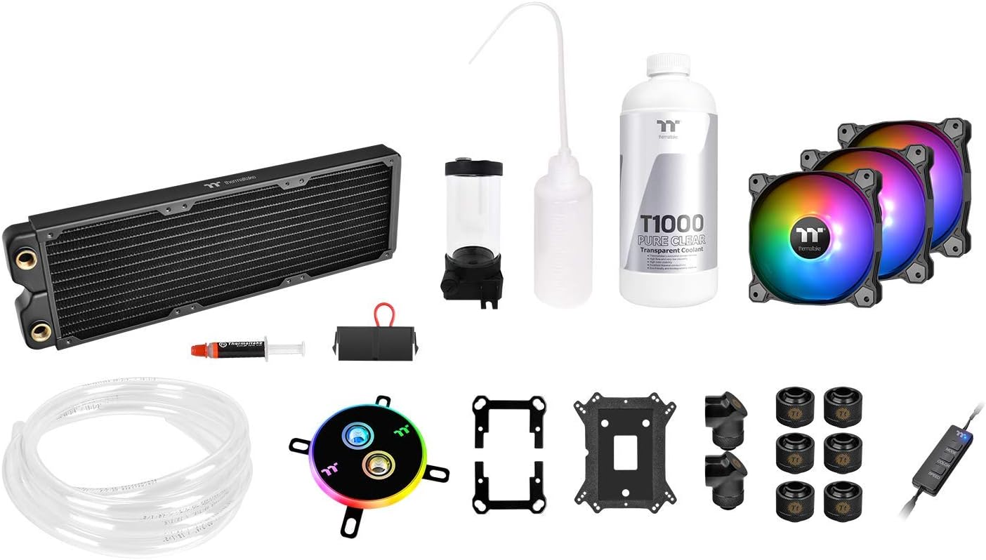 Thermaltake Pacific C360 Ddc Res/Pump 5V Motherboard Sync Copper Radiator Soft Tube Water Cooling Kit CL-W253-CU12SW-A