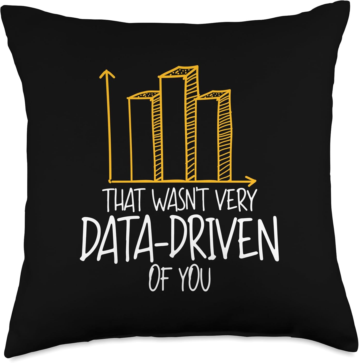 Data-Driven Humor Chart Graph Analysts Throw Pillow