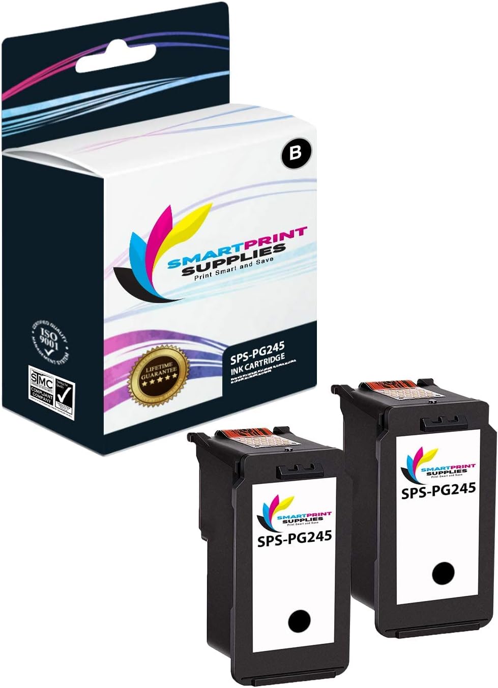 Compatible PG-245 PG245 Black Ink Cartridge Replacement for Canon Pixma iP2820, MG2420 MG2520 MG2555, MX490 MX492 Printers (300 Pages) – 2 Pack