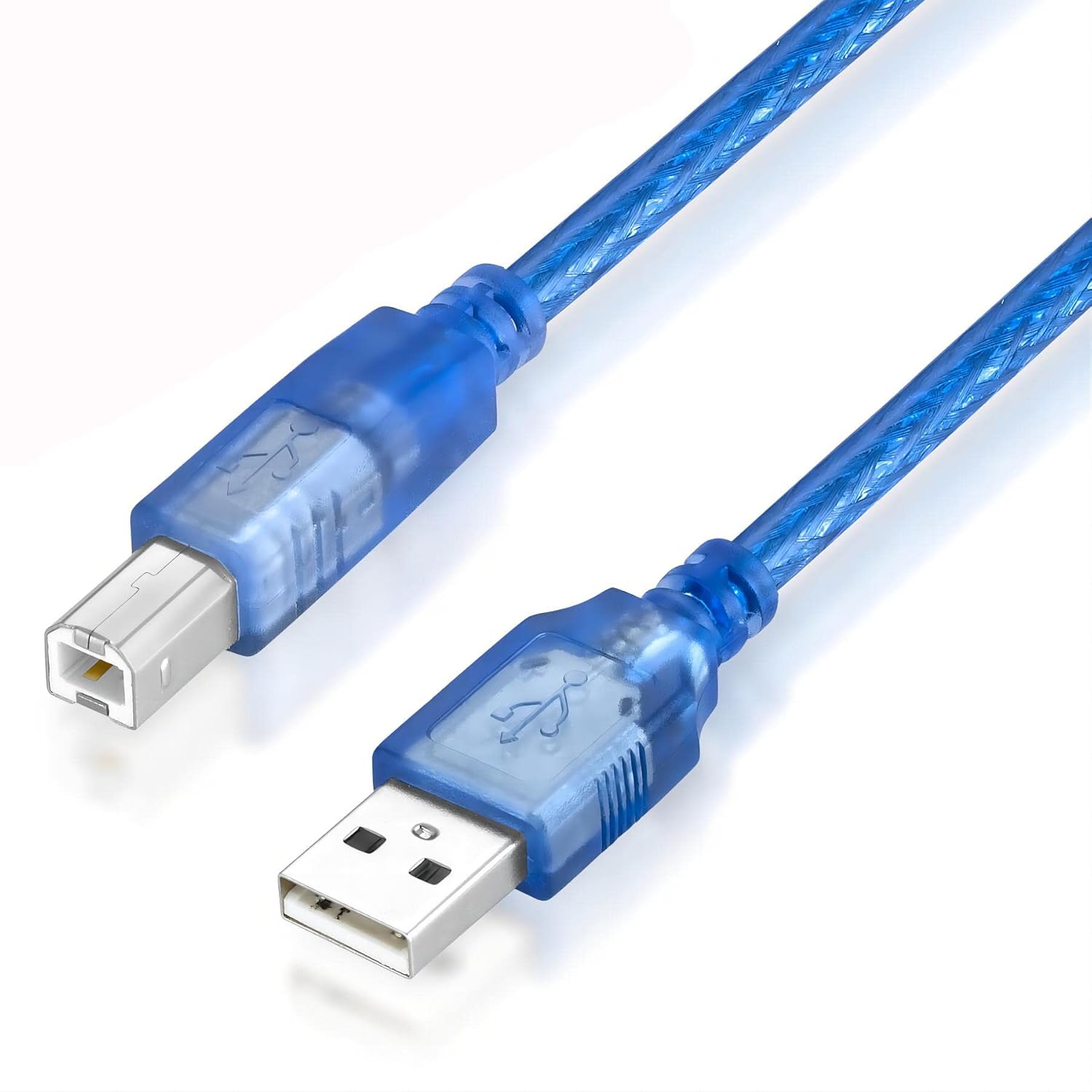 USB Printer Cable Compatible with Brother Epson XP-440 XP-430 XP-420 Workforce Pro WF-3720 WF-2760 Canon Pixma MX922 MX492 MG3620 HP Officejet Pro 6978 4630 4650 HP Envy Printer (Blue, 10FT)