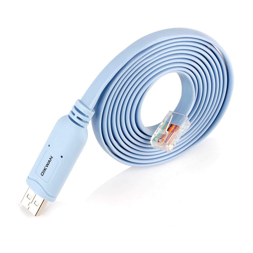 USB Console Cable,USB to RJ45 Console Cable for Cisco Routers/AP Router/Switch Windows, Mac, Linux(1.8m,Blue)