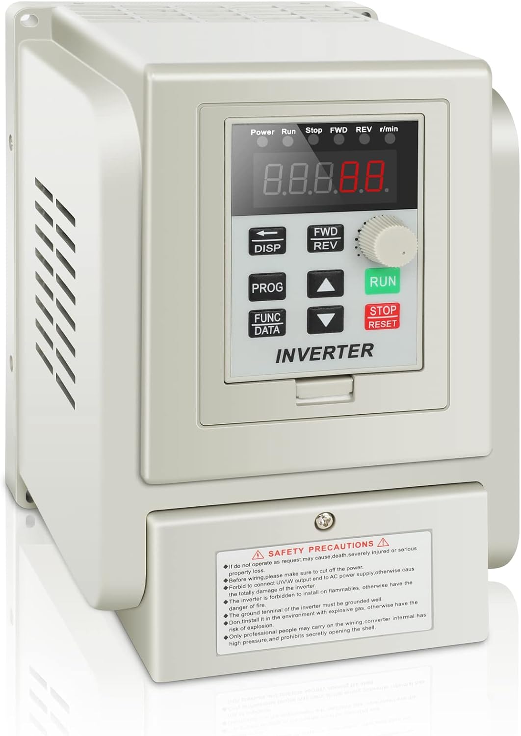 FAHKNS Variable Frequency Drive 2.2kw 3HP AC 220V 12A VFD Inverter Single Phase Input to 3 Phase Output Frequency Converter for Spindle Motor Speed Control