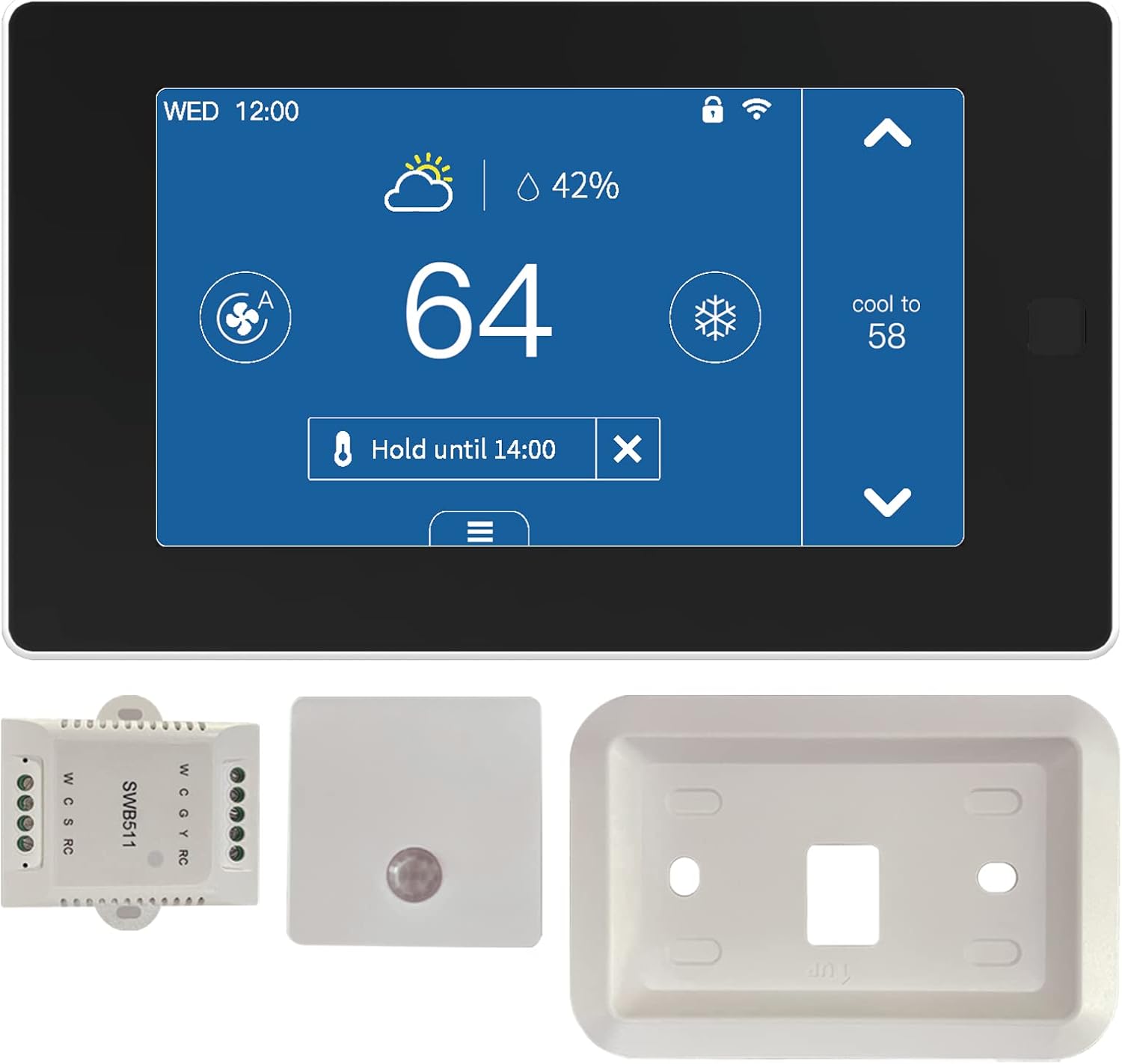 MOES Smart Programmable Thermostat for Home with Zone Remote Sensor and C-Wire Adapter, Tuya/Smart Life Remote Control Work with Alexa and Google Assistant, 7 Day Programmable, C-Wire Optional, 24VAC