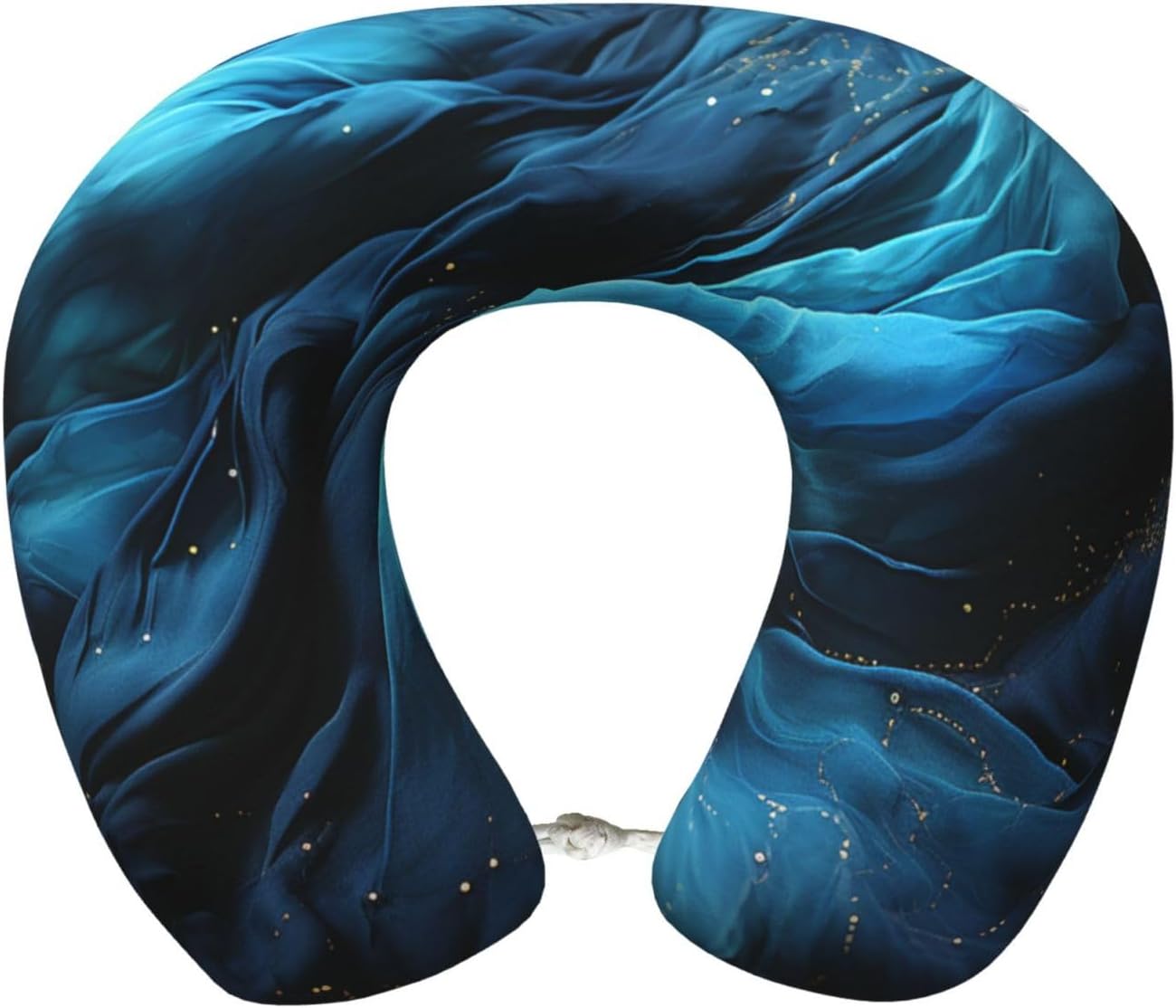 Neck Pillow U Shape Travel Pillow Comfortable Memory Foam Airplane Pillow for Head Support Blue Fabric Travel Neck Pillows for Sleeping Support Pillow for Camping Trains Self-Driving Cars Office