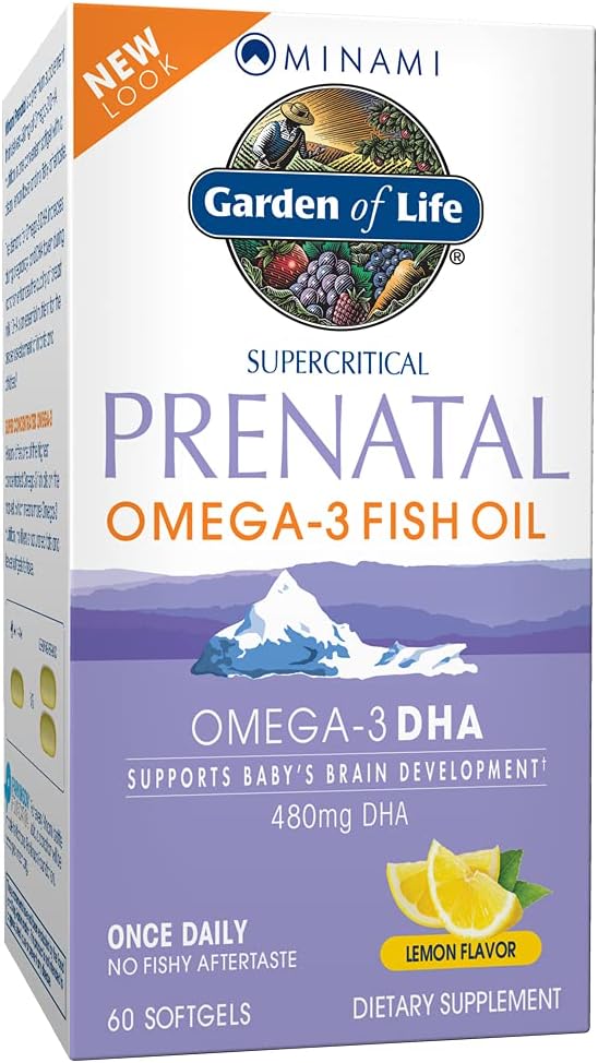 Garden of Life Prenatal DHA Omega 3 Fish Oil – Minami Natural Prenatal, 60 Softgels