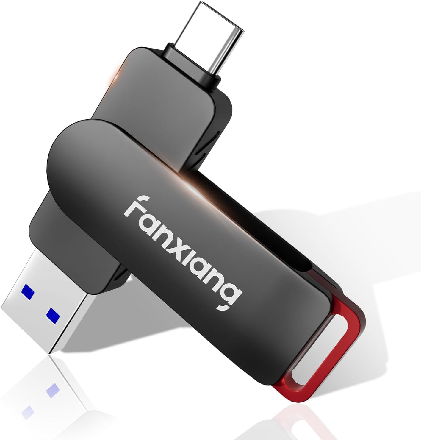 fanxiang 256GB Flash Drive Up to 560MB/s External SSD,Type C & 3.2 USB-A,Gen 2 Thumb Drive,Memory Stick for iPhone15/PS4//Android Phone/Windows/Mac