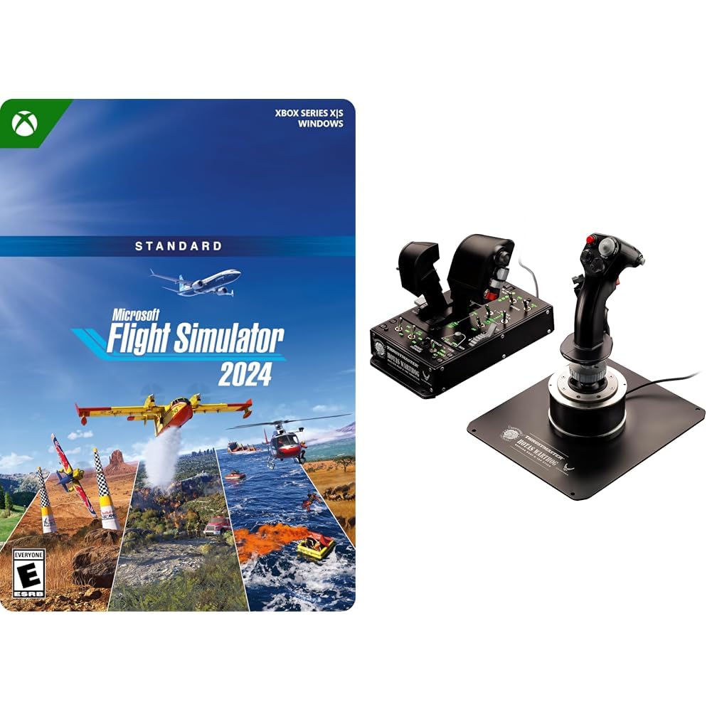 Thrustmaster HOTAS Warthog + Microsoft Flight Simulator 2024 Standard [Digital Code] – Play on Xbox Series X|S and Windows PC