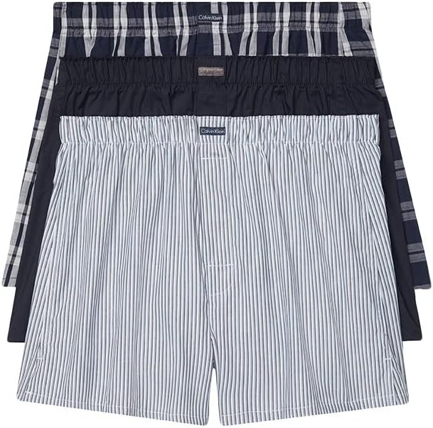 Calvin Klein Men’s Underwear Cotton Classics 3-Pack Woven Boxer