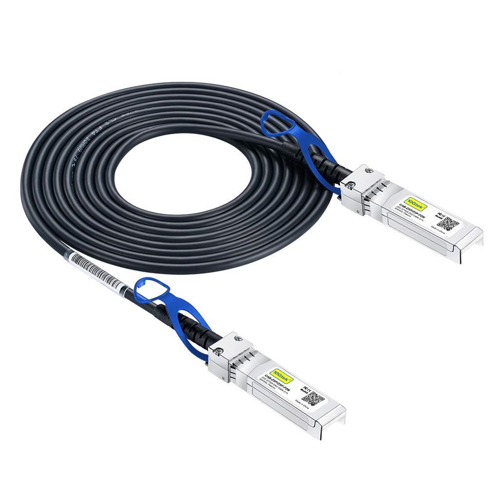 10Gtek 25G SFP28 SFP+ DAC Cable – 25GBASE-CR SFP28 to SFP28 Passive Direct Attach Copper Twinax Cable for Cisco SFP-H25GB-CU5M, Ubiquiti UC-DAC-SFP28, Supermicro and More, 5-Meter(16.5ft)