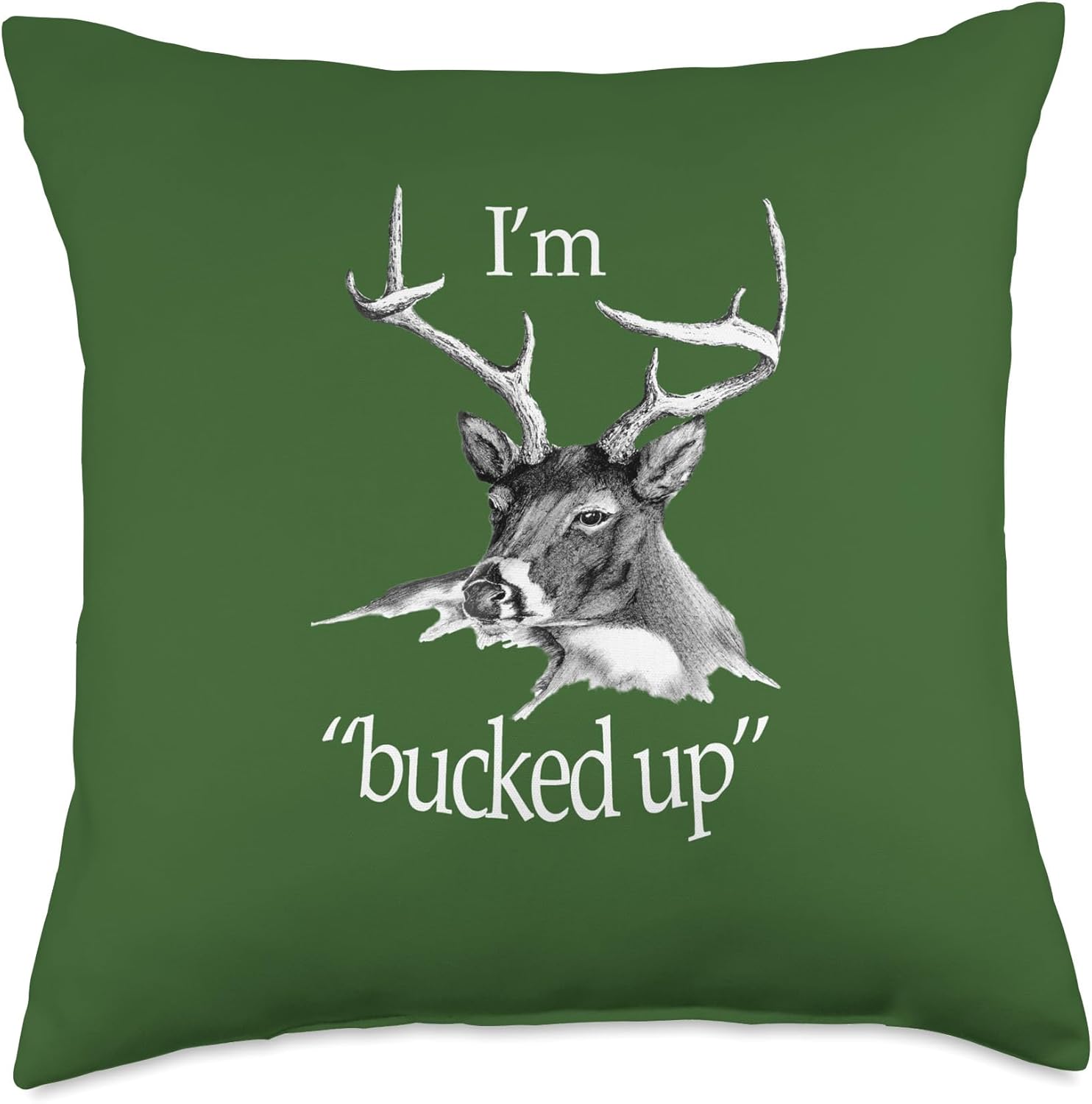 P&L Originals I’m Bucked up Deer Hunting. Throw Pillow, 18×18, Multicolor