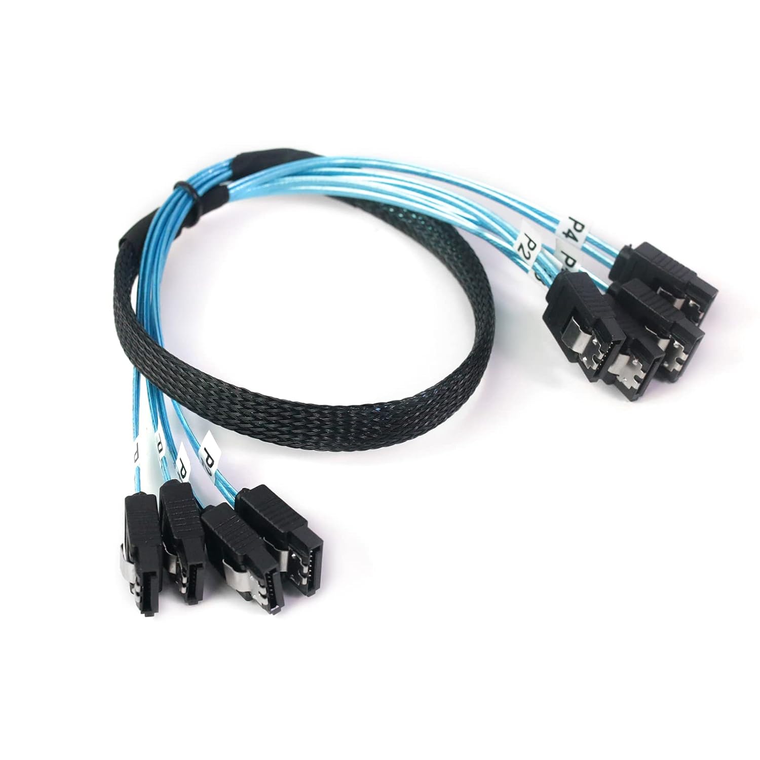 SATA-III Cable:0.5M, 4Pcs/Set-SATA 6Gbps-Cable SATA-HDD SSD Data-Cable Replacement for Server Bitcoin Computer SSD HDD CD DVD Drives Raid(1.6FT)