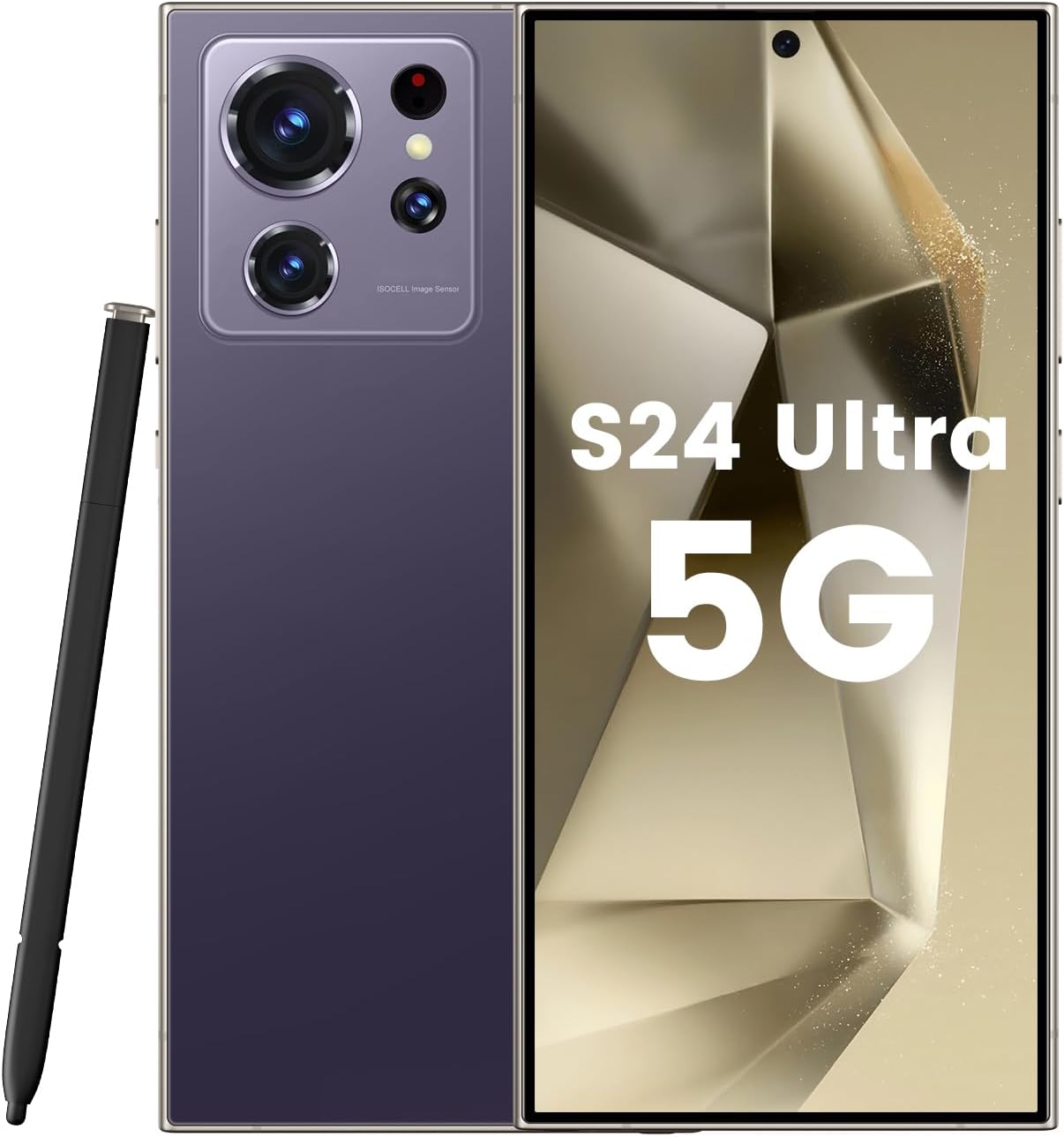 S24 Ultra Smartphone Unlocked Cell Phones with Built-in Pen 8+256GB Android 13 Phones 6.8″ HD Screen Dual SIM 108MP+48MP Camera 6800 mAh (Violet)