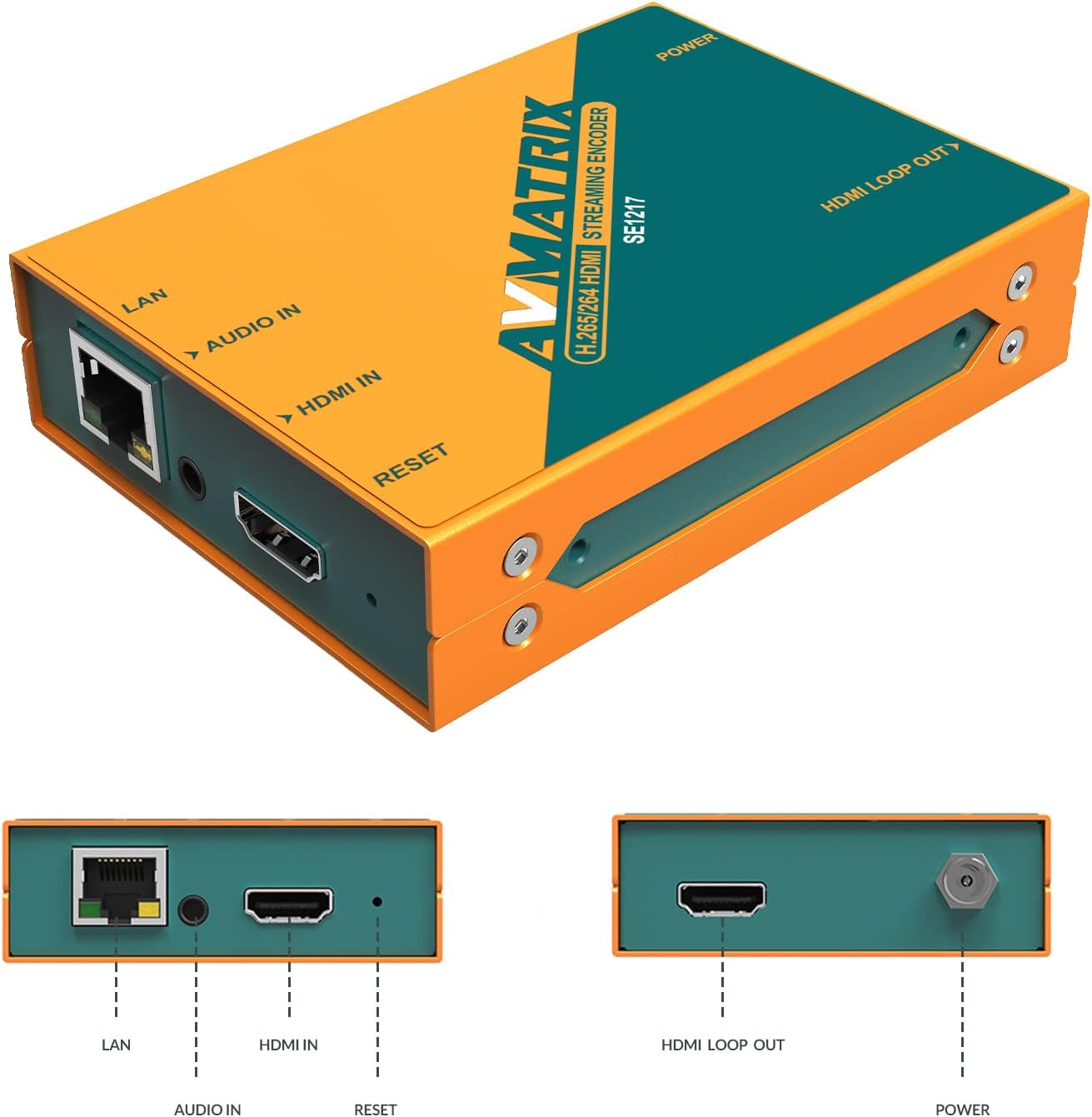 AVMATRIX SE1217 HDMI Encoder H.264 / H.265 Video Encoder Support RTSP, RTP, RTMPS, RTMP, HTTP, UDP, SRT, unicast and multicast Protocol for iptv Video Conference