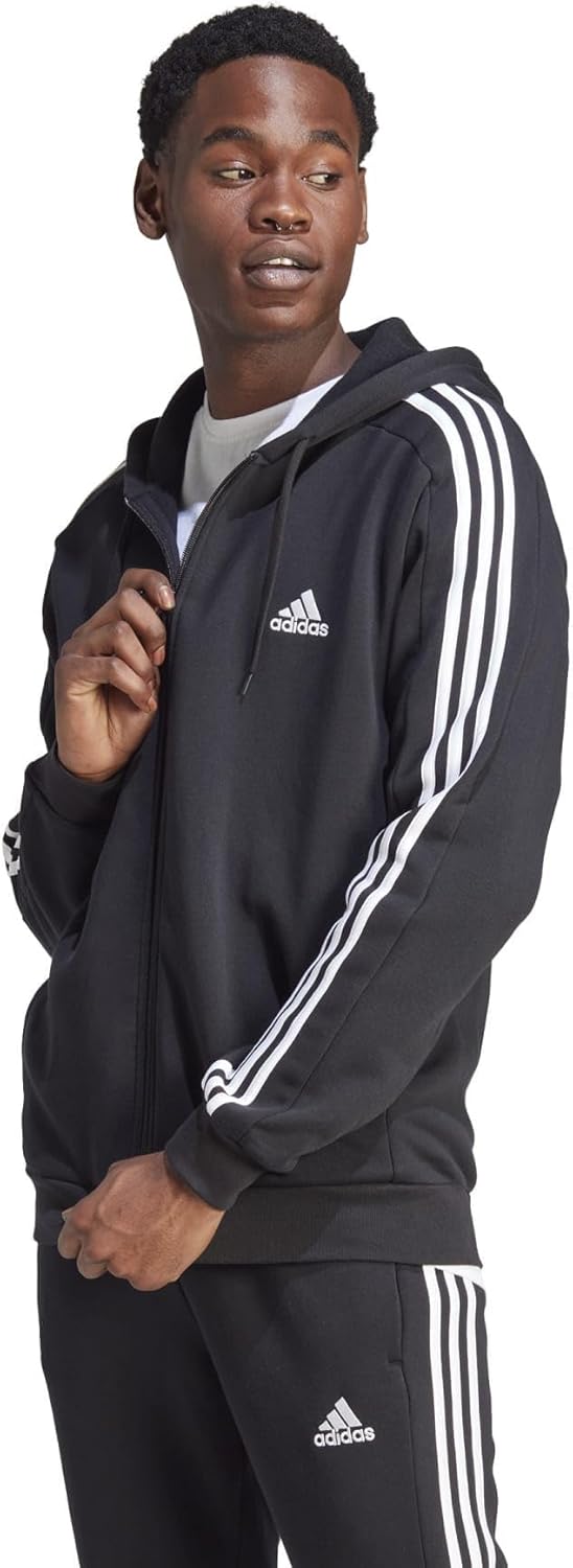 adidas Men’s Essentials Fleece 3-Stripes Full-Zip