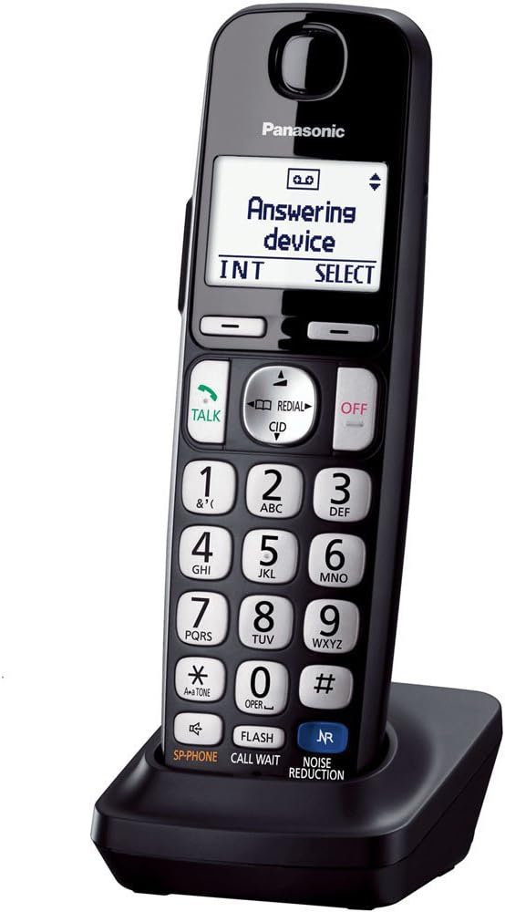 PANASONIC Cordless Phone Handset Accessory Compatible with TGE210/TGE230/TGE240/TGE270 Series Cordless Phone Systems – KX-TGEA20B (Black)