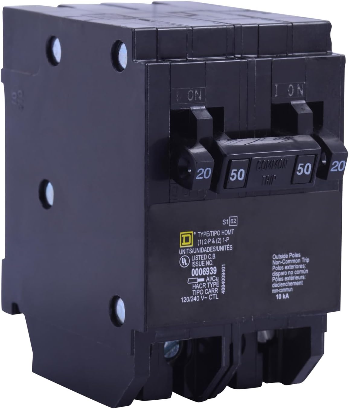 Square D by Schneider Electric HOMT2020250CP Circuit Breaker, Black