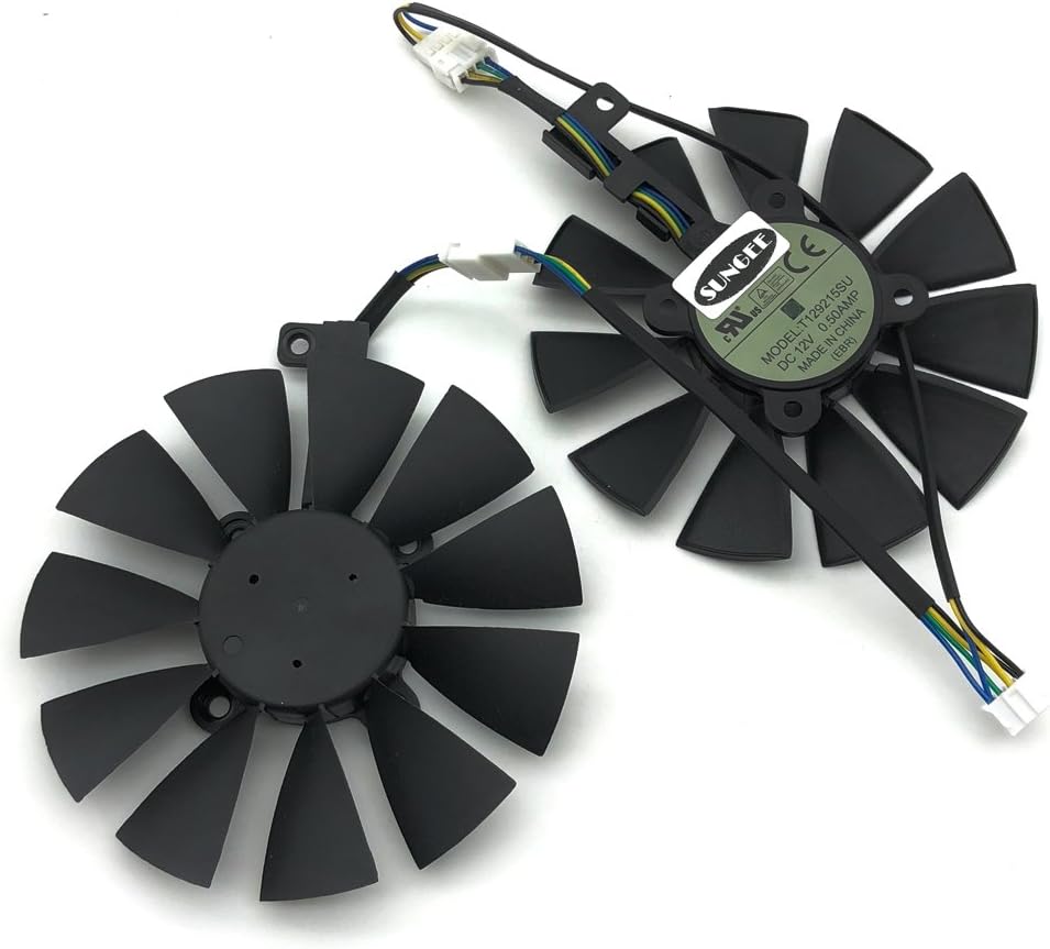 Z.N.Z A Pair 87MM Cooler Fan for ASUS GTX1060 1070 Ti RX 470 570 580 Graphics Card T129215SU Cooling Fans