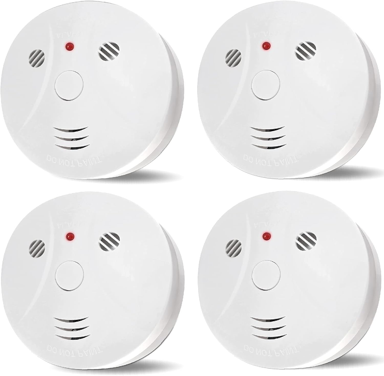 4 Pack Combination Smoke and Carbon Monoxide Detector Battery Operated, Travel Portable Photoelectric Fire&Co Alarm for Home, Kitchen