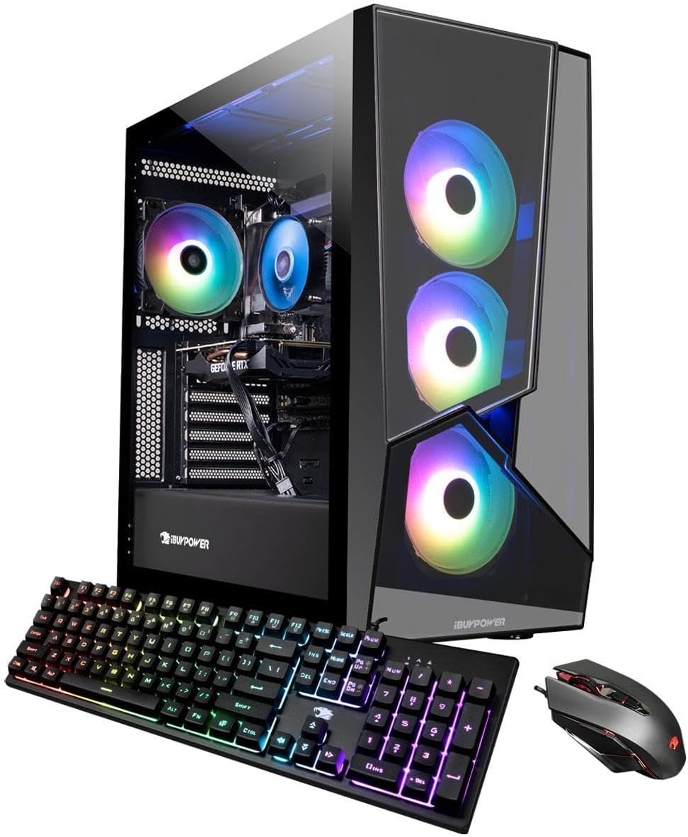 iBUYPOWER Pro Gaming PC Computer Desktop TraceMR 216i (Intel i7-11700F 2.5GHz, GeForce RTX 3060 12GB, 16GB DDR4 RAM, 480 GB SSD, WiFi Ready, Windows 11 Home)