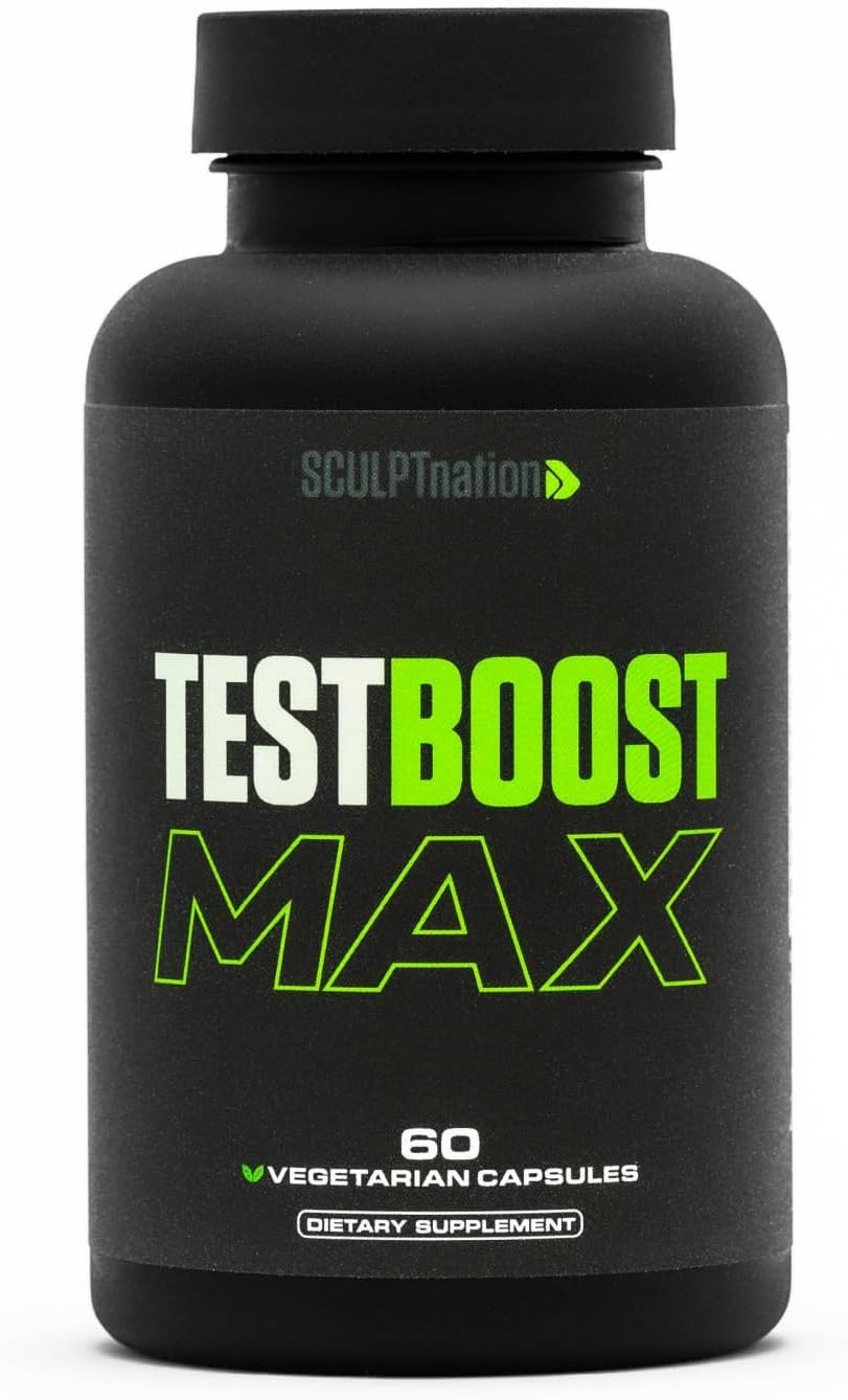 Sculpt Nation by V Shred Test Boost Max – Testosterone Supplement for Men – Tribulus Terrestris for Men – Natural Energy, Stamina, and Strength Booster – 60 Gluten Free Capsules