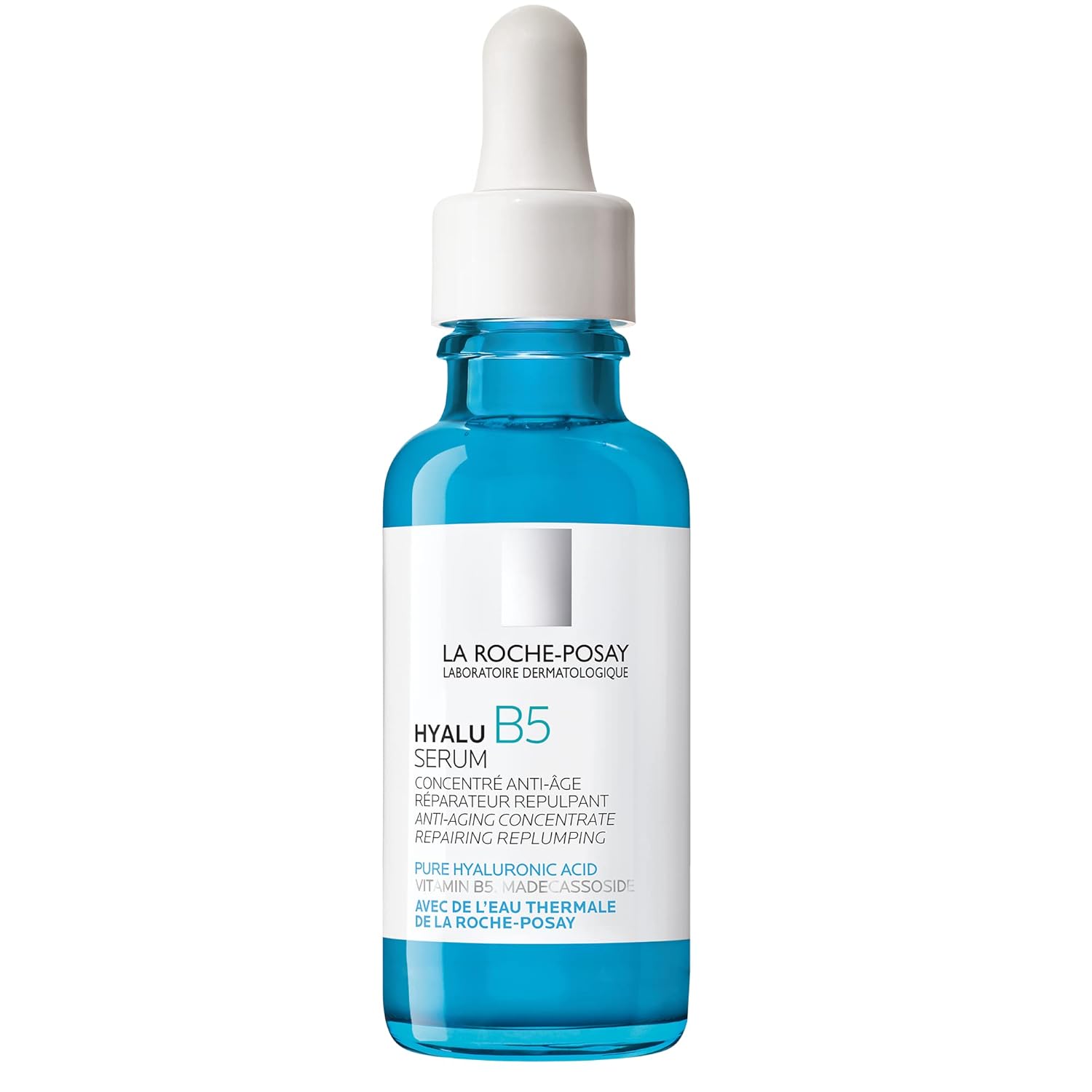 La Roche-Posay Hyalu B5 Pure Hyaluronic Acid Serum for Face, with Vitamin B5, Anti-Aging Serum for Fine Lines and Wrinkles, Hydrating Serum to Plump and Repair Dry Skin, Safe on Sensitive Skin