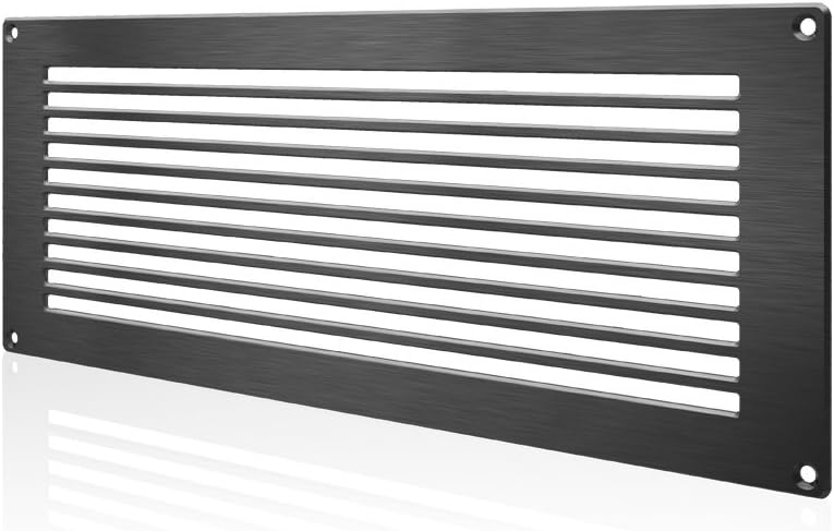 AC Infinity Passive Ventilation Grille 17″, Black, for PC Computer AV Electronic Equipment Cabinets, Rooms, and Closets