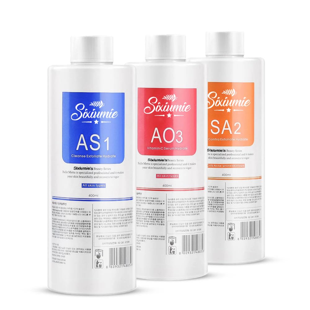 AS1 SA2 AO3 Aqua Peeling Solution Top Salon Skin Scrub Hydra Skin Scrub Special Solution Small Bubble Solution (40fl oz)