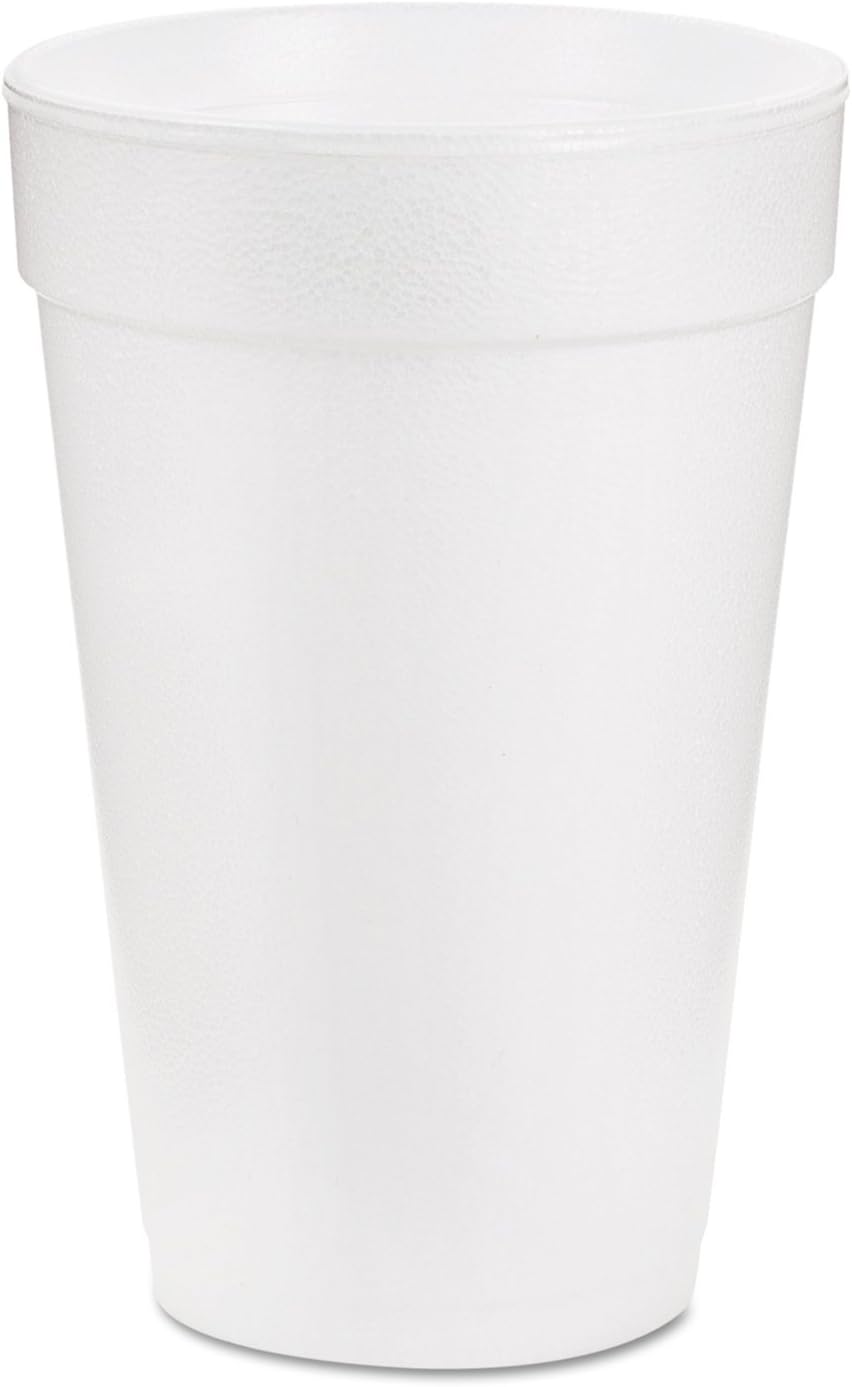 Dart Container Corp. 16J16 Foam Cups, 16 oz., White (Pack of 1000)