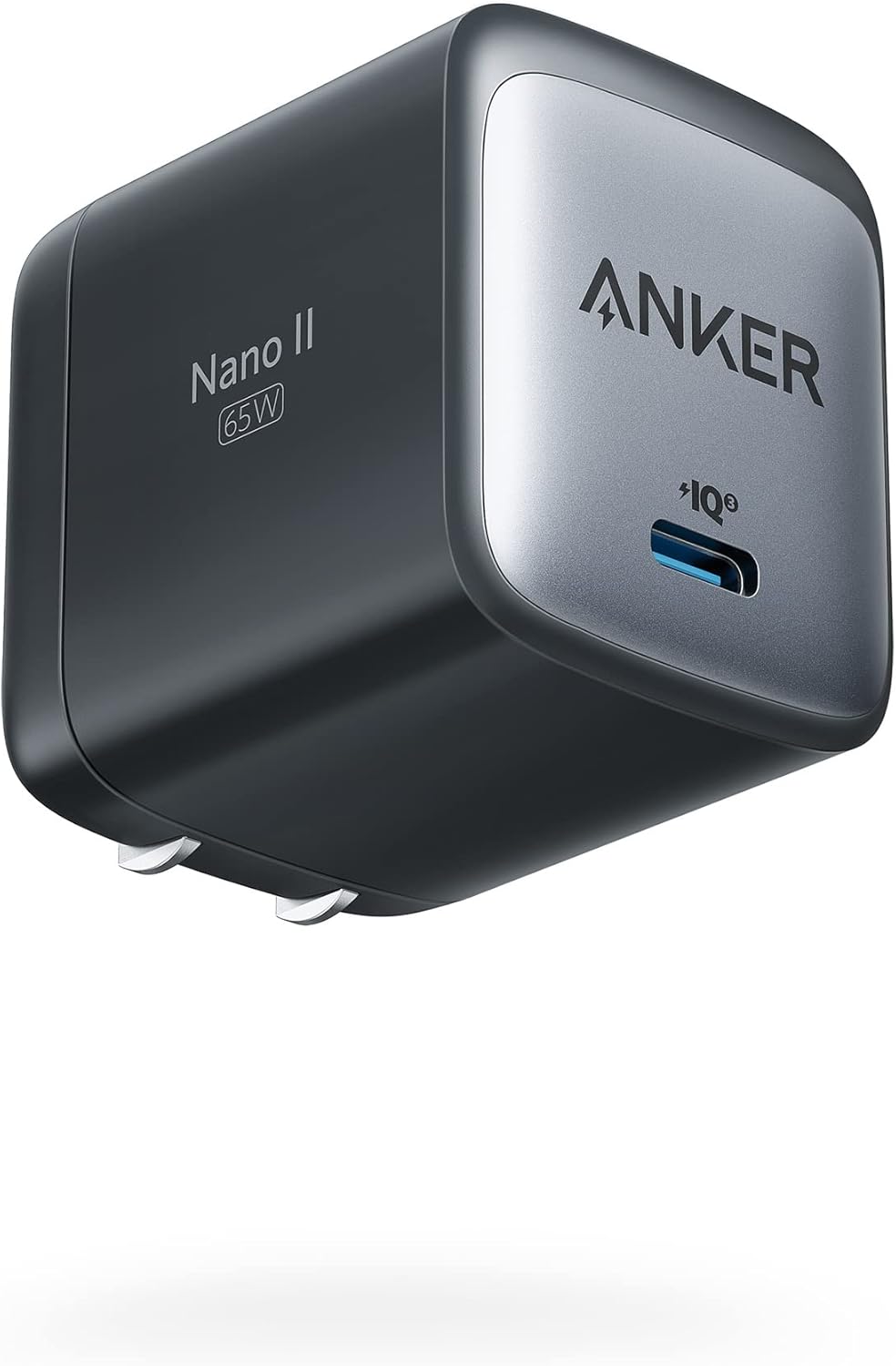 Anker USB C Charger, 715 Charger (Nano II 65W), GaN II PPS Fast Compact Foldable Charger for MacBook Pro, Galaxy, Dell, iPhone 15, iPad Pro, and More