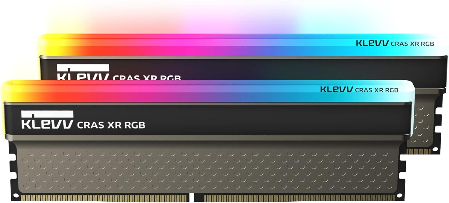 KLEVV CRAS XR RGB DDR4 32GB (2x16GB) 3600MHz CL18 1.35V Gaming Desktop Ram Memory SK Hynix Chip XMP 2.0 Ready (KD4AGU880-36A180Z)