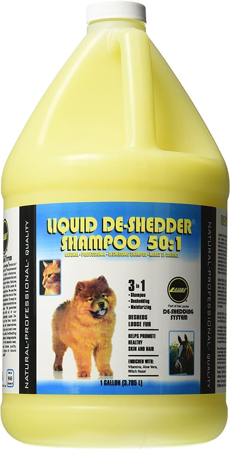 Kelco by Laube Deshedding Shampoo – Deshedder Anti-Itch Shampoo for Pets – Natural, Hypoallergenic, Cruelty-Free, Biodegradable Formula for Grooming Dogs, Cats, and Pets (50:1 Concentrated, 1 Gallon)