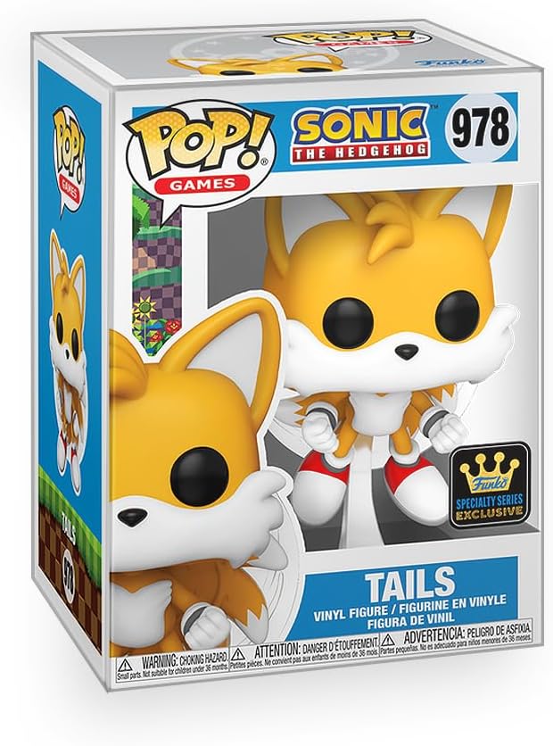 Pop Sonic The Hedgehog – Tails Flying Specialty Series Limited Edition Exclusive Vinyl Figure Collectibles Bundle with Compatible Funko Box Protector