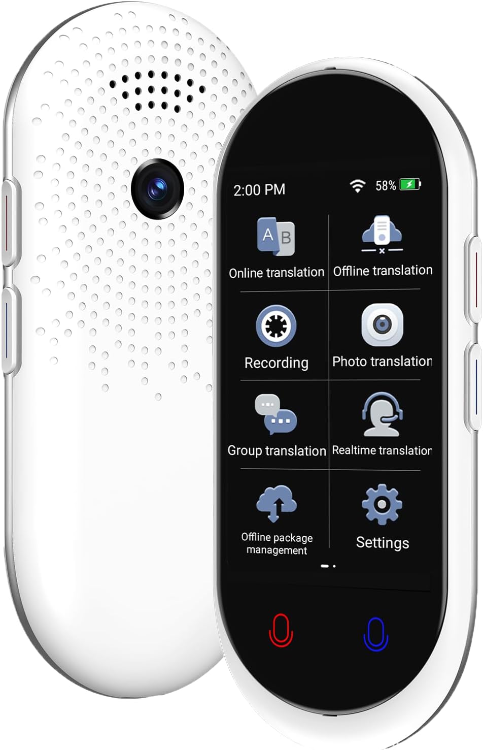 Language Translator Device, ChatGPT Ai Translator, 2 Way Real-Time Voice Translation, Support 138 Languages, Offline&Recording&Photo Translation