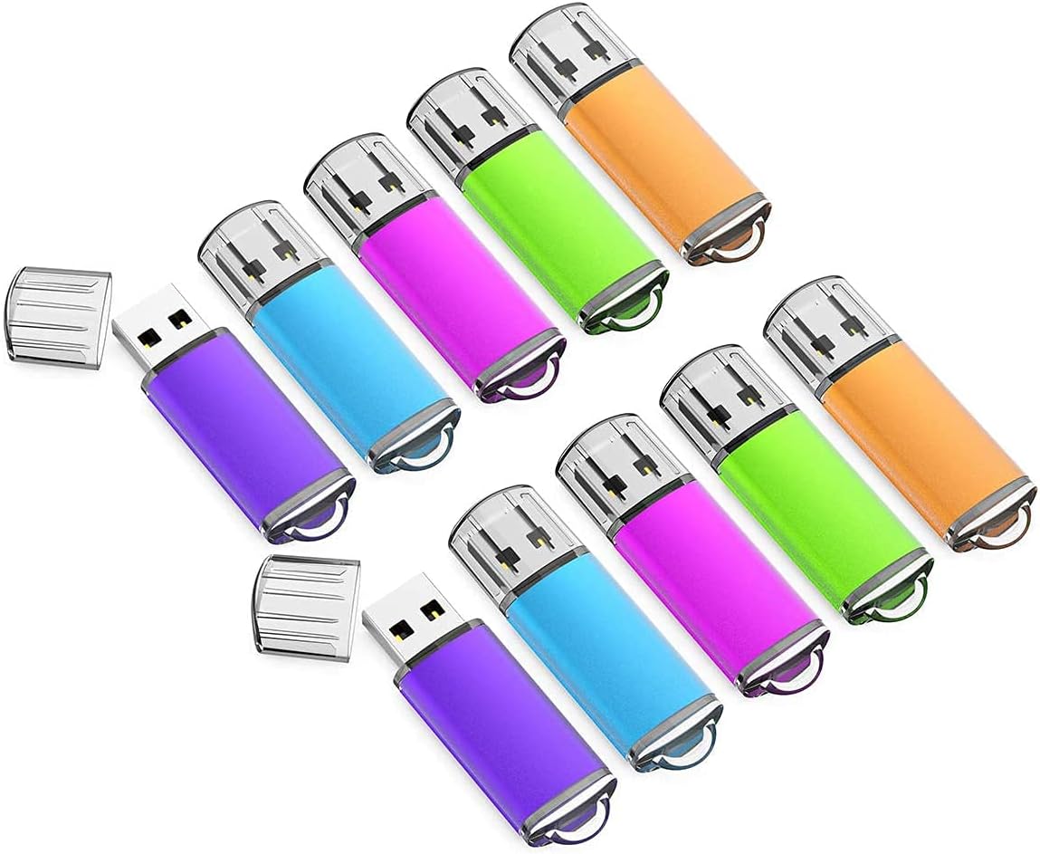 K&ZZ 16GB Flash Drives 10 Pack 16GB USB Drive Thumb Drive 16G 16 GB USB 3.0 Flash Drive Data Storage Jump Drive (16GB, Multicolored)