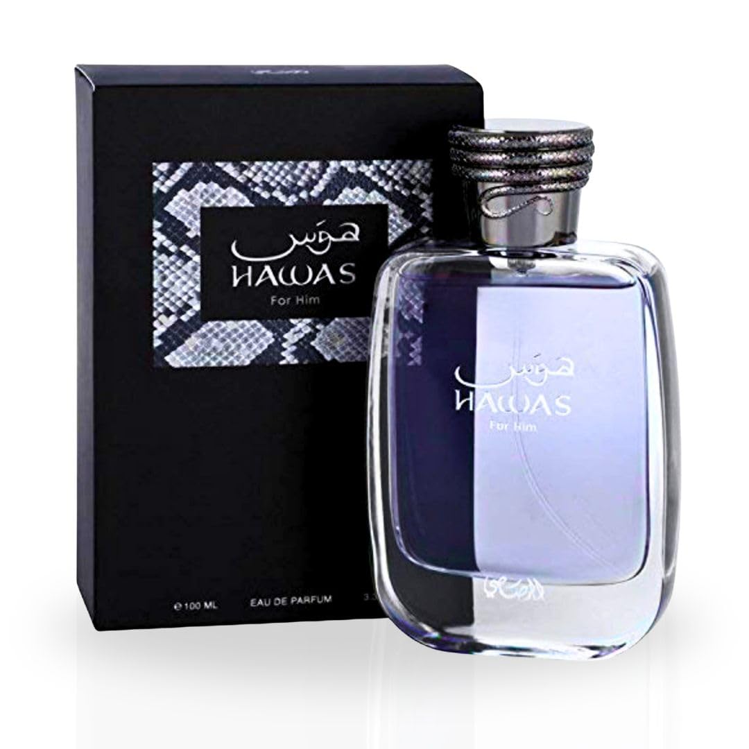 RASASI Hawas For Men – Eau de Parfum Spray 100ML (3.4 Oz), Premium Arabian Perfume for Men, A Signature Scent for Long-Lasting Fragrance – Ideal Men Perfumes For Special Occasions & Daily Elegance