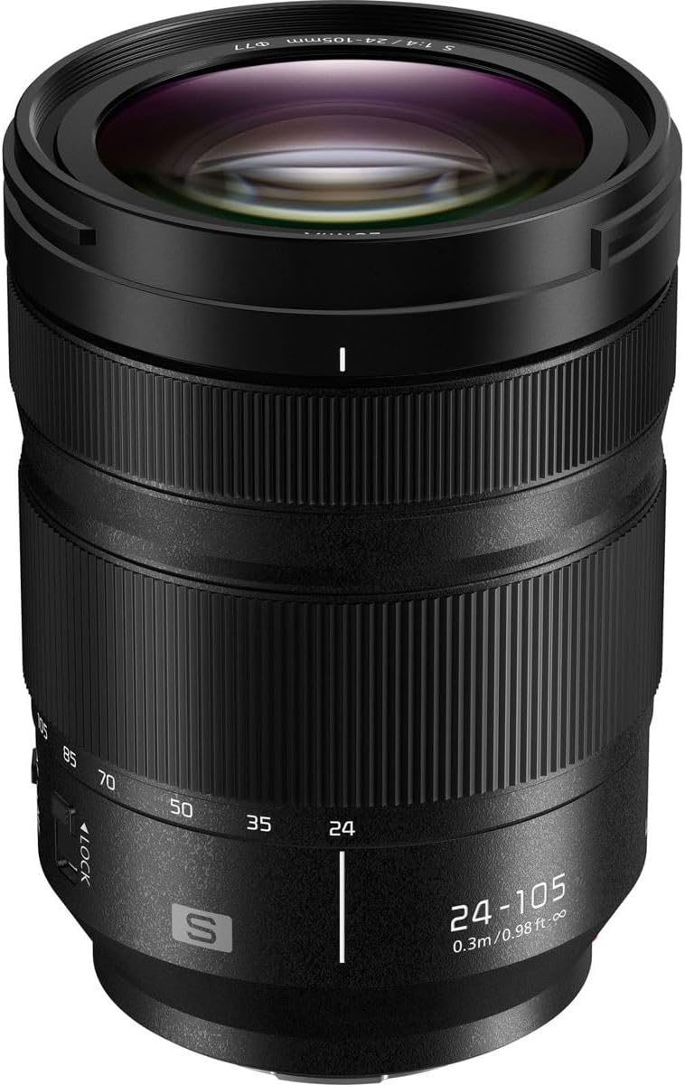 Panasonic LUMIX S 24-105mm F4 Lens, Full-Frame L Mount, Optical Image Stabilizer and Rugged Dust/Splash/Freeze-Resistant S-R24105 (USA), Black