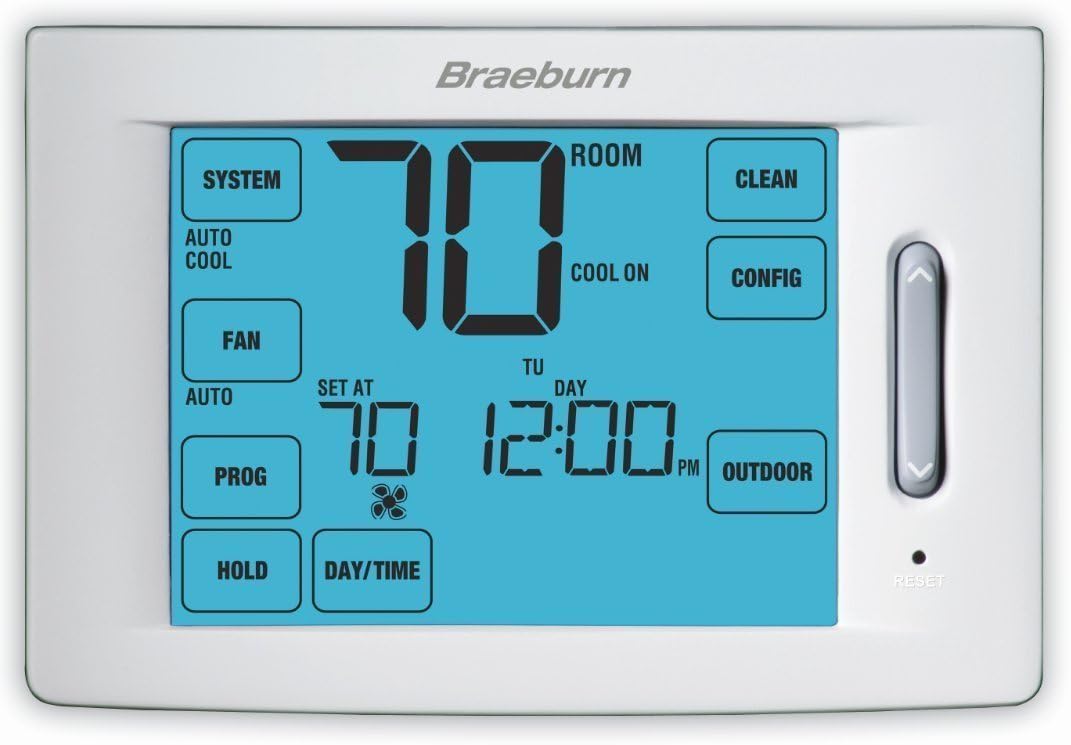 Braeburn 6100 Touchscreen Hybrid Universal 7, 5-2 Day or Non-Programmable 1H / 1C