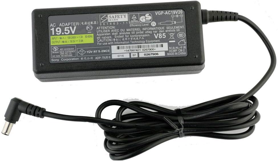 Genuine 19.5V 3.9A AC Adapter Charger Compatible for Sony PCG-7133L PCG-7141L PCG-71911L