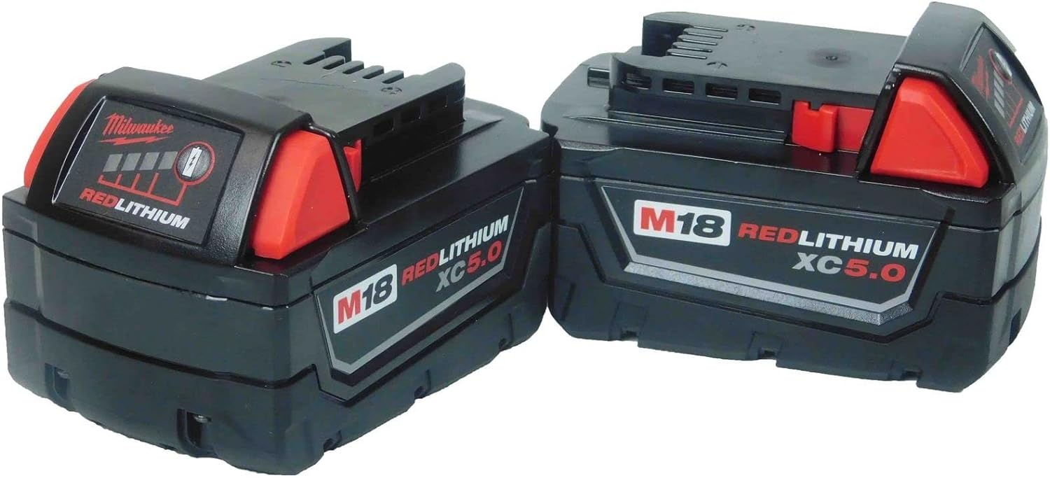 Milwaukee 48-11-1852 M18 REDLITHIUM XC 5 Ah Lithium-Ion Extended Capacity Battery (2-Pack)