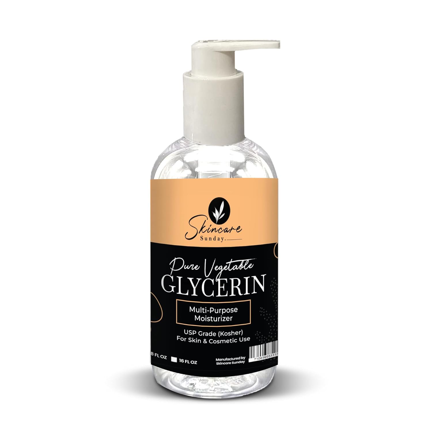 Pure Vegetable Glycerin – Premium Softening & Moisturizing Multi-Purpose Moisturizer for Skin & Cosmetics (16Oz)