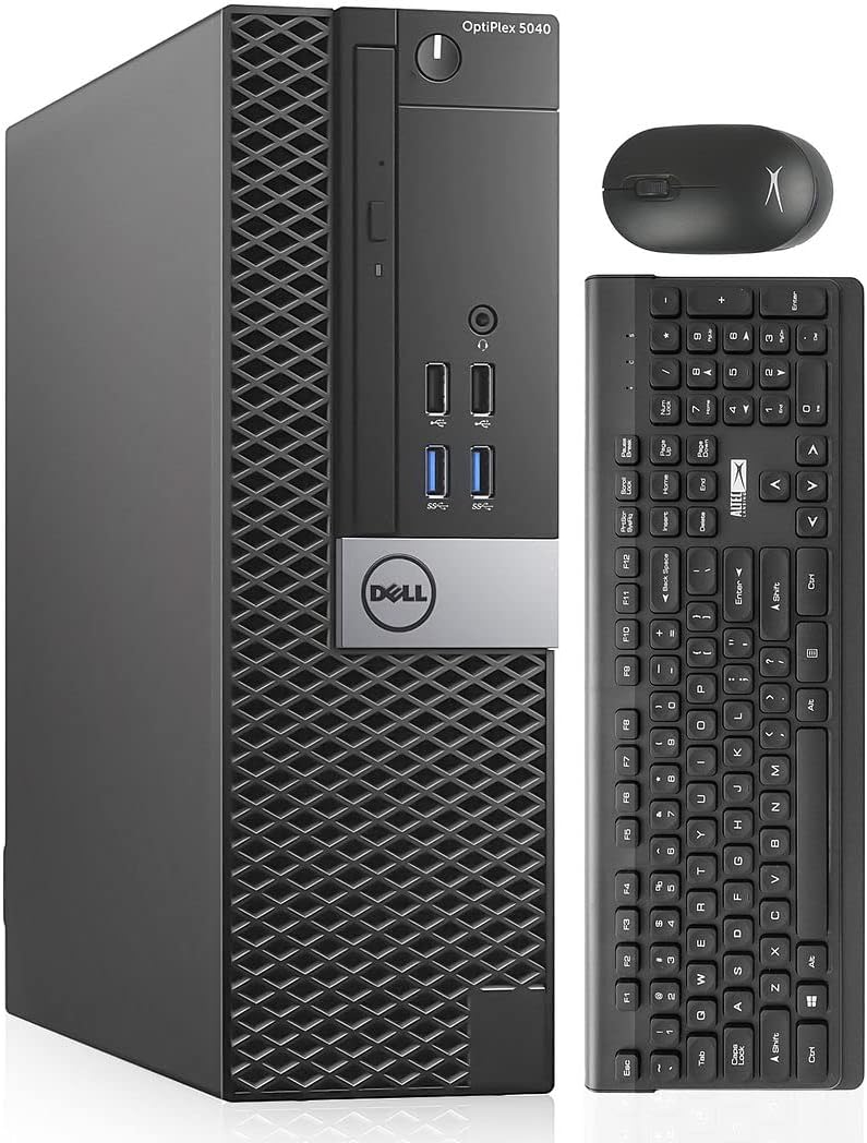 Dell OptiPlex 5040 SFF Desktop Computer PC Intel Core i7 6700 16GB Ram 1TB M.2 NVMe M.2 SSD,AC8260 Built-in WIFI,HDMI 3 Monitor Support,Windows 10 Altec Wireless Keyboard Mouse (Renewed)