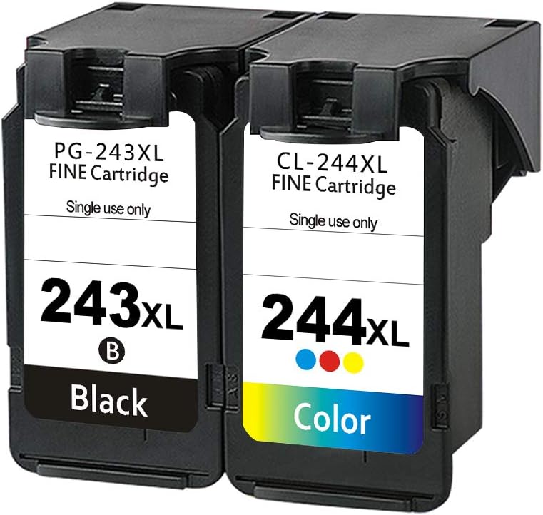 Remanufactured Ink Cartridge Replacement for Canon PG 243 CL 244 XL 245 246 for Canon PIXMA MG2420 MG2520 MG2525 MG2920 MG2922 MG2924 MG3020 TS3120 TS3320 TS202 TR4520 MX490 MX492 MX495 Printers