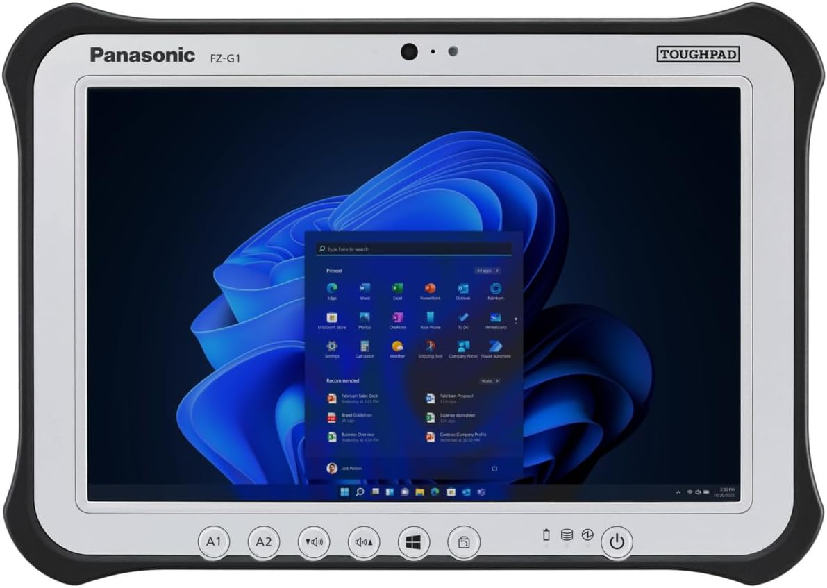 Panasonic Toughpad FZ-G1 MK4, Rugged Tablet, i5-6th Gen, 10.1 inch Touchscreen, 8GB, 256GB, 4G LTE, Insertable Smart Card Reader, LAN Port, Long Life Battery, with Hand Strap, Win 11 Pro (Renewed)
