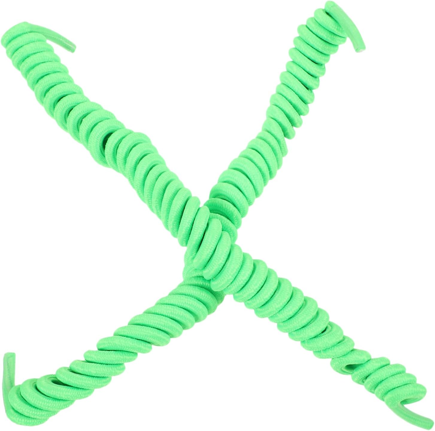 CALLARON 2pcs Lace- Elastic Shoelaces Sneaker Shoelaces Sneakeraser Shoe Laces for Sneakers Stretchy Shoelaces Athletic Shoelaces Shoes Strap for Replacement Polyester Light Green