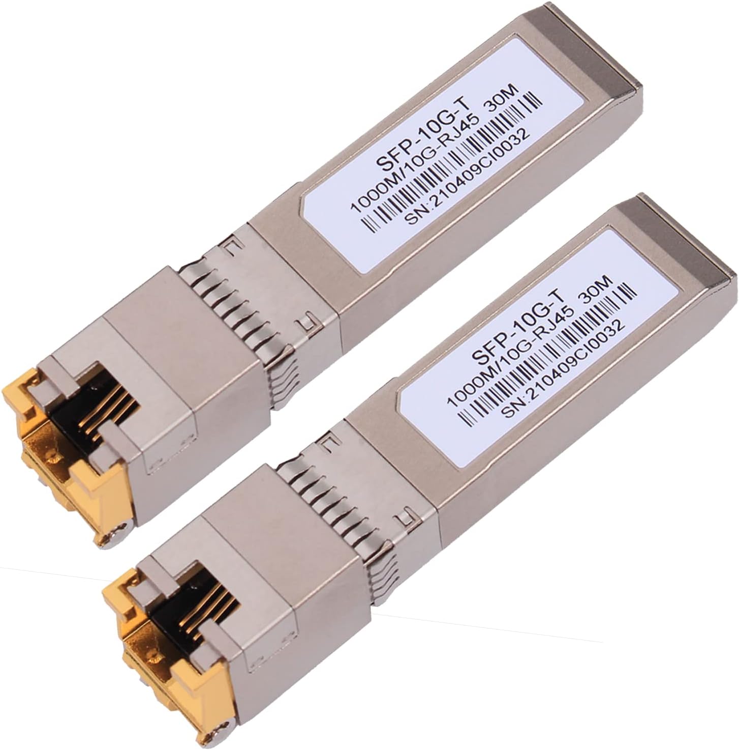 2PACK 1.25/2.5/5/10G SFP+ RJ45 Copper Module – Up to 30m with CAT.6a/7 Compatibility for Cisco, Ubiquiti, Netgear, D-Link, Supermicro, TP-Link, Mikrotik, Unifi and More, SFP 10GBase-T Transceiver