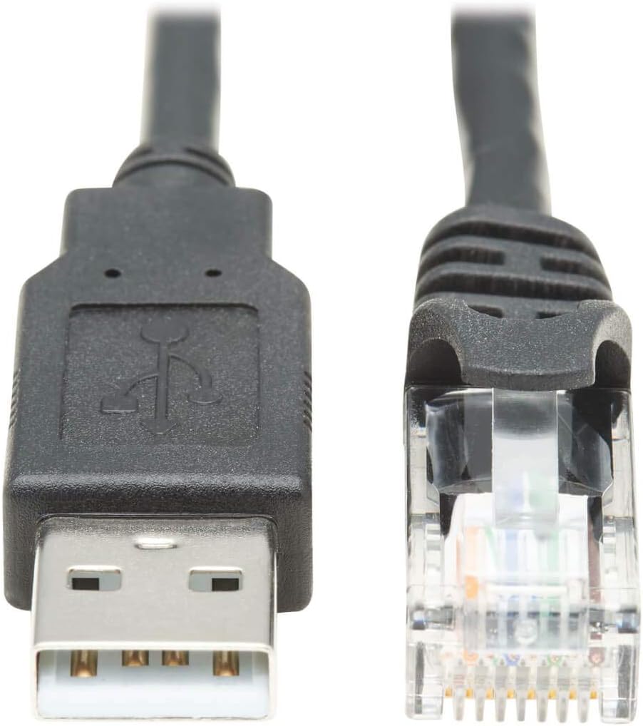 Tripp Lite USB-A to RJ45 Rollover Console Cable Cisco Compatible M/15ft (U009-015-RJ45-X)