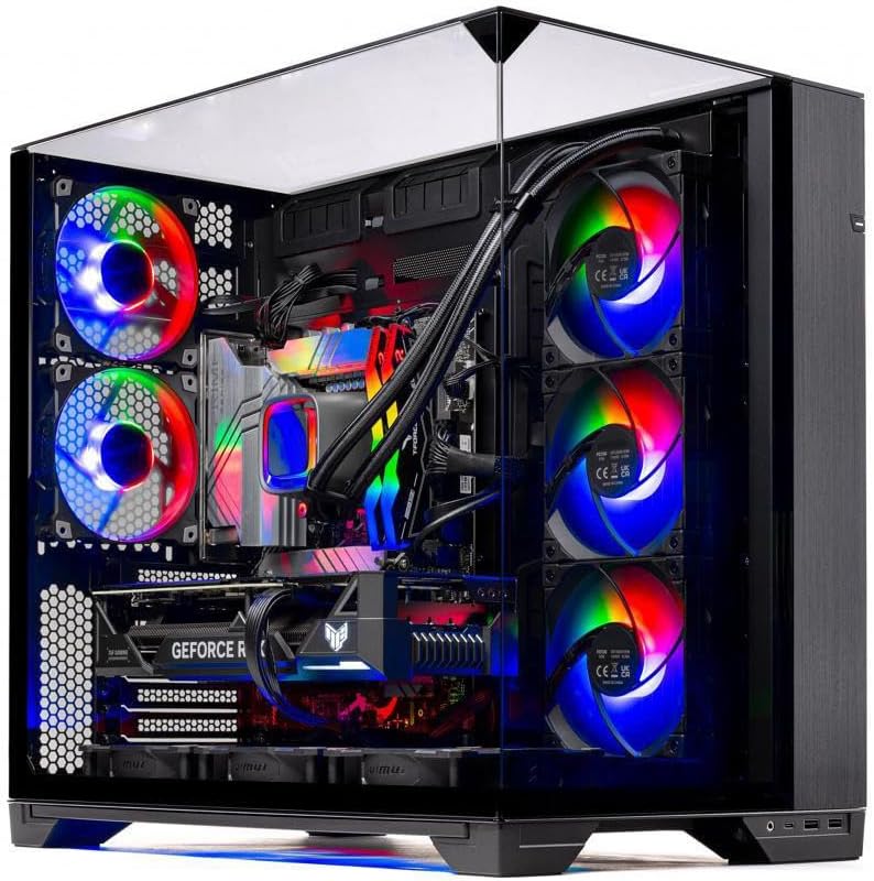 Skytech O11 Vision Gaming PC Desktop, Ryzen 7 7800X3D 4.2 GHz (5GHz Turbo Boost), NVIDIA RTX 4080 Super 16GB, 2TB Gen4 SSD, 32GB DDR5 RAM 5600 RGB, 1000W Gold ATX 3.0 PSU, ARGB AIO, Wi-Fi